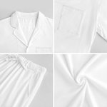 Personlig lyxig fransk landsbygd långärmad pyjamasuppsättning med initialt monogram Födelsedag Brudtärna Present till kvinnor