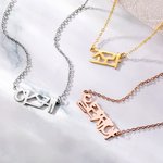 Collana con ciondolo personalizzato con nome coreano Gioielli minimalisti Regalo di compleanno e anniversario per le donne
