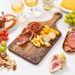Planche à découper charcuterie réversible en bois avec poignée Cadeau de mariage de pendaison de crémaillère pour couple