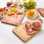 Planche à découper charcuterie réversible en bois avec poignée Cadeau de mariage de pendaison de crémaillère pour couple