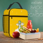 Personalisierte Cartoon Dragon Star Muster wasserdicht isolierte Lunch Bag mit Namen und Griff für die Arbeit Picknick zurück zur Schule Geschenk für Kinder