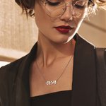 Collana con ciondolo personalizzato con nome coreano Gioielli minimalisti Regalo di compleanno e anniversario per le donne