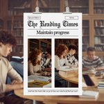 Personalized The Reading Times Newspaper Style Collage Photos Canvas Painting with Name Text Home Wall Decor Birthday Gift for Book Lovers