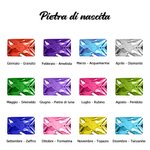 Anello in argento 925 lucido personalizzato impilabile con Pietra di nascita regalo di compleanno e feste per le donne