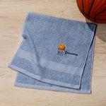Asciugamano da palestra in cotone con ricamo personalizzato con nome a tema di basket regalo di compleanno per gli amanti del basket
