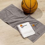 Asciugamano da palestra in cotone con ricamo personalizzato con nome a tema di basket regalo di compleanno per gli amanti del basket
