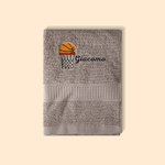 Asciugamano da palestra in cotone con ricamo personalizzato con nome a tema di basket regalo di compleanno per gli amanti del basket