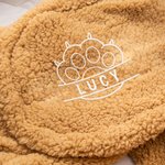 Personalisierte Pfote drucken Haustier Schlafsack Swaddle mit Hasenohren erste Ostern Geburtstag Geschenk für Katze Hundeliebhaber