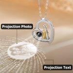 Gepersonaliseerde Ik Hou Van Je Mam Projectieketting Moeder en Kind Liefde Hart Hanger Halssieraad Sieraden Verjaardag Moederdag Kerstcadeau voor Mama