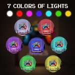 Luz nocturna LED personalizada con nombre de píxel y base de madera Decoración de guardería Regalo de cumpleaños para niños