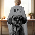 Personalised Black and White Pet Photo Portrait Soft Throw Blanket with Name Home Decor Birthday Anniversary Gife for Pet Lover