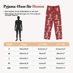 Personalisierte Lustige Lebkuchenmann Herz Pyjama-Hose mit Portrait Foto Text Kordel Weihnachten Jahrestag Geschenk für Damen Herren