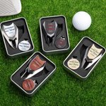 Personalized Retirement Golf Divot Repair Tool Magnetic Hat Clip Set with Name Ball Marker and Box Golf Accessories Retirement Gift for Golf Lover