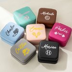 Personalisierte Fußball-Volleyball-Basketball-Design PU-Leder-Schmuck-Box mit Namen Geburtstag Jahrestag Geschenk für Sport-Liebhaber