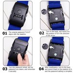 Personalised Adjustable Embroidery Name Luggage Strap for 20in - 28in Suitcase Travel Essential Birthday Gift for Travel Lover