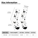 Personalized Multicolor Dog Cat Pet Photo Paw Fishbone Print Design Tube Socks with Name Birthday Party Gift for Pet Owner Lover
