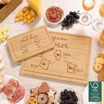 Personalisierte Landkarte FSC Bambus graviert Name Charcuterie Schneidebrett mit Saft Rille Housewarming Jahrestag Geschenk für Familie
