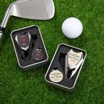 Personalized Retirement Golf Divot Repair Tool Magnetic Hat Clip Set with Name Ball Marker and Box Golf Accessories Retirement Gift for Golf Lover