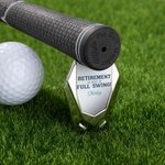 Personalized Retirement Golf Divot Repair Tool Magnetic Hat Clip Set with Name Ball Marker and Box Golf Accessories Retirement Gift for Golf Lover