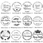 Personalisierte Blume Blatt Name Logo Buch Prägestempel graviert Hand-Prägestempel Set Geburtstag Bibliothek Buch Club Geschenk für Bücherwürmer Leser