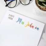 Personalised Teacher Notebook with Name for Gratitude Gift