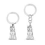 Llavero personalizado grabado con foto de mascota y texto regalo de cumpleaños para amante de las mascotas