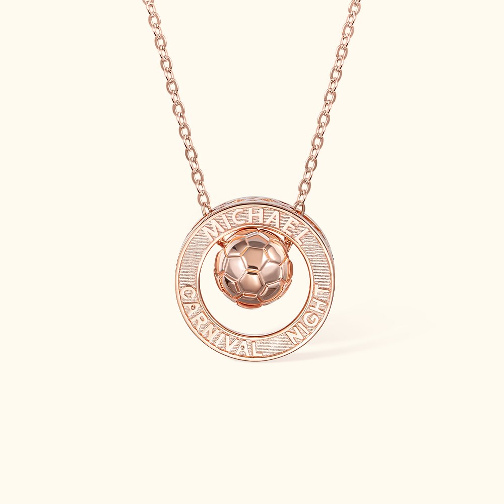 Collier de football personnalisé avec texte gravé ou embossé Cadeau d'anniversaire pour les amoureux du football