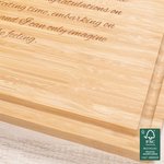 Personalisierte eingraviert Sie eigenen Brief Rezept FSC Bambus Charcuterie Schneidebrett mit Saft Nut Housewarming Hochzeit Geschenk für Familie Freunde