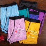 Personalizado I Have A Heart On Para Boxer Breve con Nombre Ropa interior masculina Día de San Valentín Aniversario Cumpleaños Regalo para Marido Novio