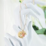 Personalizado Disco Hueco Perro Pata Nombre Ajustable Collar con Corazón Inicial Piedra de Cumpleaños Charm Aniversario Cumpleaños Regalo para Mujeres Pet Lovers