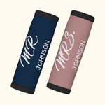 Personalized Mr. & Mrs. Luggage Handle Wraps Set of 2 with Surname and Text Suitcase Accessories Travel Essential Honeymoon Gift for Newlywed Traveler