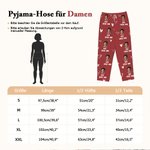 Personalisierte Lustige Lebkuchenmann Herz Pyjama-Hose mit Portrait Foto Text Kordel Weihnachten Jahrestag Geschenk für Damen Herren