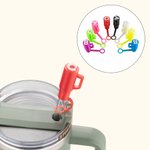 Personalised Multi-color Straw Cover Food-grade 3D Printing Straw Topper for Stanley Tumbler with Initial Birthday Christmas Gift for Family or Friend