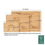 Personalisierte Landkarte FSC Bambus graviert Name Charcuterie Schneidebrett mit Saft Rille Housewarming Jahrestag Geschenk für Familie