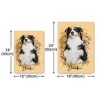 Gepersonaliseerd Faux Glitter Olieverfschilderij Effect Foto Canvas Schilderij Verjaardag Home Decor Herdenkingscadeau voor familie Vriend