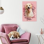 Gepersonaliseerd Faux Glitter Olieverfschilderij Effect Foto Canvas Schilderij Verjaardag Home Decor Herdenkingscadeau voor familie Vriend