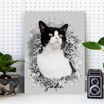 Gepersonaliseerd Faux Glitter Olieverfschilderij Effect Foto Canvas Schilderij Verjaardag Home Decor Herdenkingscadeau voor familie Vriend