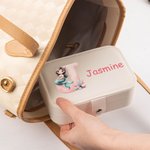 Gepersonaliseerde fantasie zeemeermin meisje twee lagen draagbare PU lederen sieraden doos met naam reis accessoires verjaardag verjaardagscadeau voor vrouwen meisjes