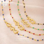 Personalized Greek Letter Enamel Beaded Necklace Sorority Birthday Gift for Sisters Friends | Callie × Affinity Licensing