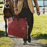Personalised Horse Pattern Design Waterproof Hanging Garment Bag with Name Horse Shows Travel Accessory Gift for Equestrian Enthusiasts