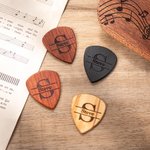 Personalisierte hölzerne magnetische Gitarre Picks Storage Box Set mit Namen oder Monogramm Geburtstag Geschenk für Musiker Gitarrenspieler