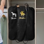 Personalised Horse Pattern Design Waterproof Hanging Garment Bag with Name Horse Shows Travel Accessory Gift for Equestrian Enthusiasts