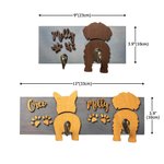 Personalisierte niedlichen Welpen Hintern Schwanz Haken hölzerne Hundeleine Halter Wandaufhänger mit Namen und Pfote drucken Geburtstag Housewarming Geschenk für Tierbesitzer