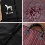 Personalised Horse Pattern Design Waterproof Hanging Garment Bag with Name Horse Shows Travel Accessory Gift for Equestrian Enthusiasts