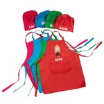 Set personalizzato con grembiule regolabile e cappello da chef con tasca regalo di compleanno ideale per cucina e pasticceria per bambini