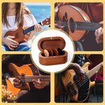 Personalisierte hölzerne magnetische Gitarre Picks Storage Box Set mit Namen oder Monogramm Geburtstag Geschenk für Musiker Gitarrenspieler