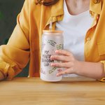 Personalisierte My Mental Breakdown kreative 15oz Becher 20oz kann Glas Skinny Tumbler mit Deckel Stroh Motivations Affirmation Geburtstagsgeschenk für Frauen