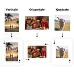 Carte da gioco personalizzate con foto e testo mazzo da 54 carte regalo per festa intrattenimento e casa nuova per famiglia o amici