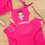 Set personalizzato con grembiule regolabile e cappello da chef con tasca regalo di compleanno ideale per cucina e pasticceria per bambini