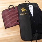 Personalised Horse Pattern Design Waterproof Hanging Garment Bag with Name Horse Shows Travel Accessory Gift for Equestrian Enthusiasts